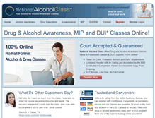 Tablet Screenshot of nationalalcoholclass.com